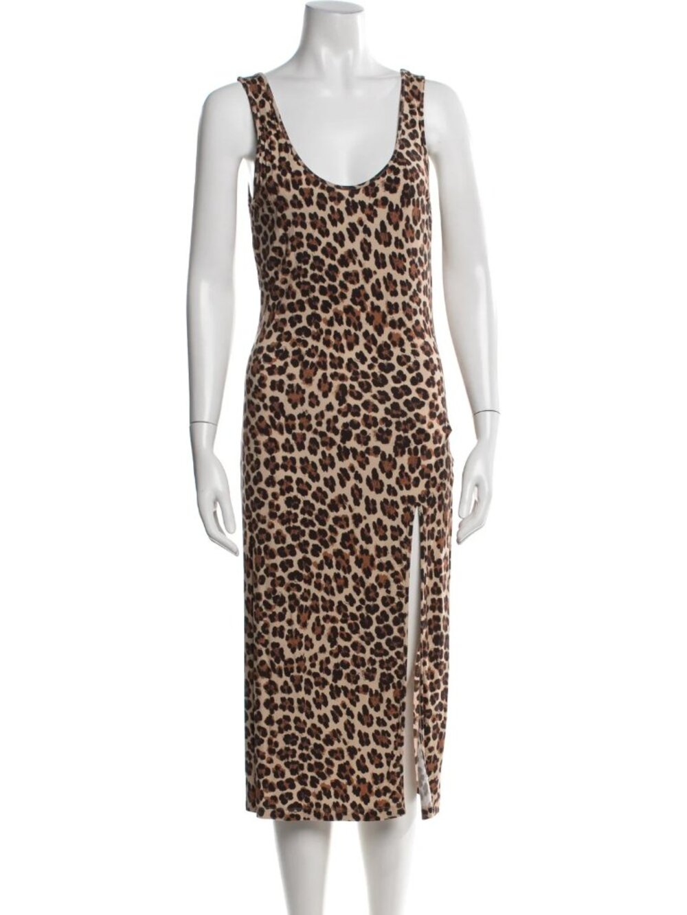 Caroline Constas  Animal Print Long Dress  Brown | Size: M